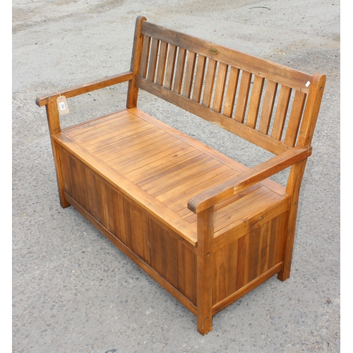 354 - Hartmann teak garden bench storage seat