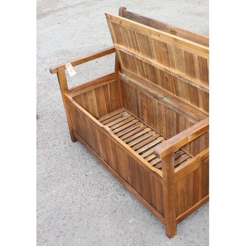 354 - Hartmann teak garden bench storage seat