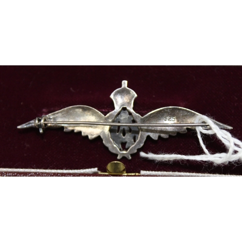 1027 - RAF silver sweetheart brooch in box