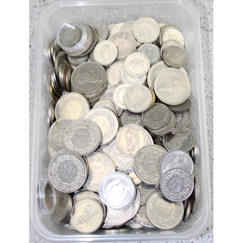 1339 - Qty of assorted Swiss coins to inc some silver, approx 1.4kg gross