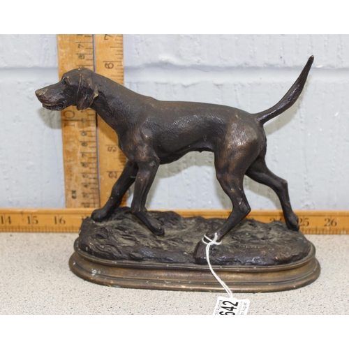 1642 - After Pierre Jules Mene (French, 1810-1871), bronze figure of a gundog