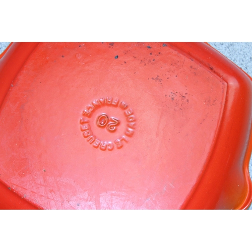 1788 - Le Creuset griddle pan, 2 lidded pans and a ceramic lidded cooking pot (4)