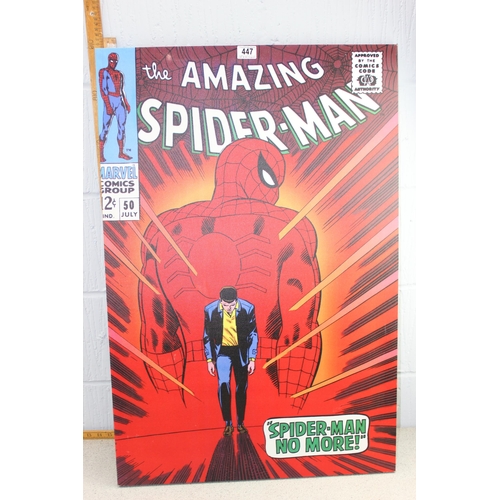 447 - Spiderman & X-Men canvas prints (2)