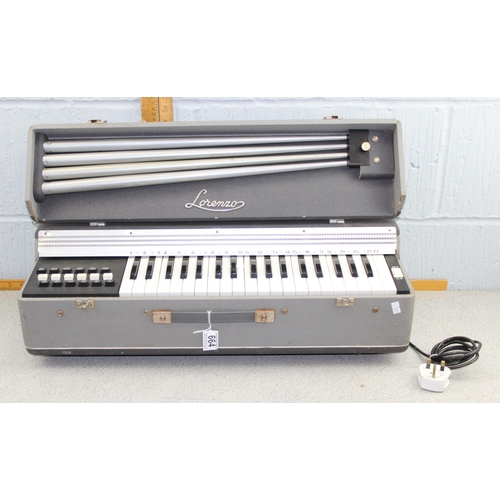 664 - Vintage Lorenzo electric piano or organ, with detachable legs