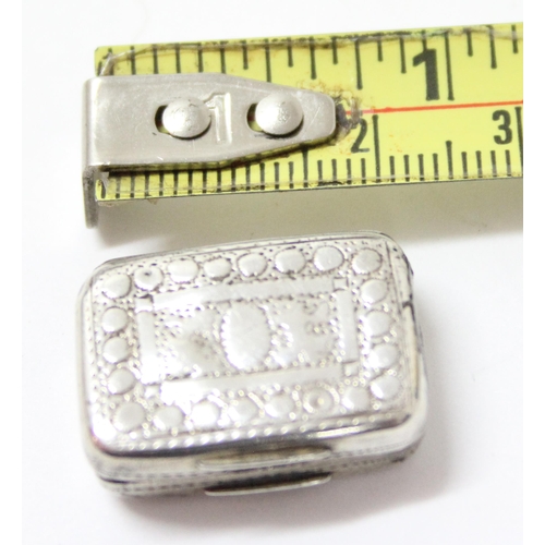 1133 - Georgian silver vinaigrette, Birmingham 1818, makers mark rubbed