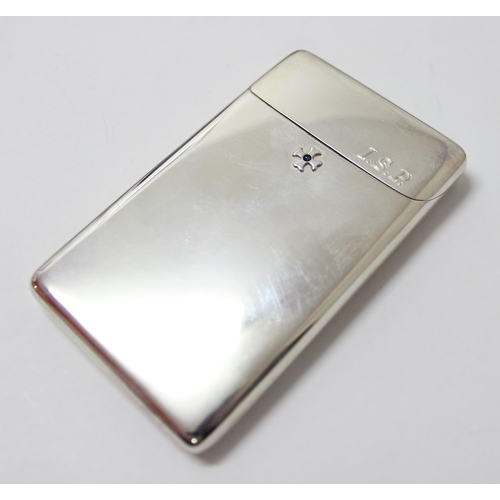 1145 - An Italian silver card case retailed by Robbe & Berking of Germany, approx 83.51g gross, with box an... 