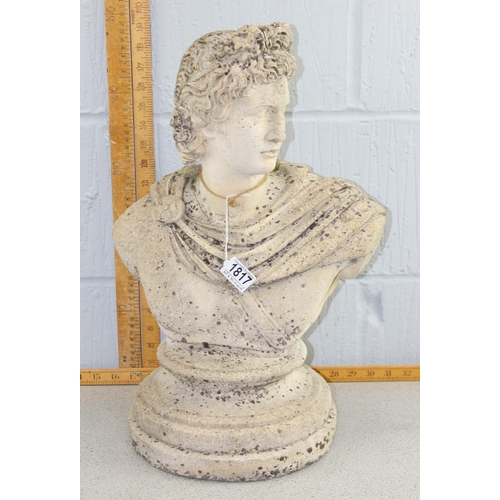 1817 - A large classical style concrete male bust