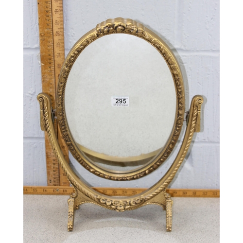 295 - Gilt framed table top mirror