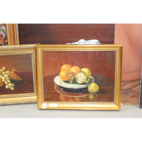 461 - B.L. Poulter (XX), qty of oil on board still life paintings, some framed (9)