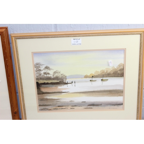 468 - B.L. Poulter (XX), 3 of watercolour artworks, all with water related scenes