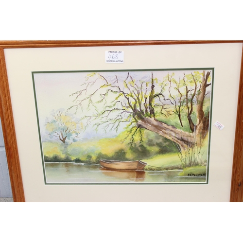 468 - B.L. Poulter (XX), 3 of watercolour artworks, all with water related scenes