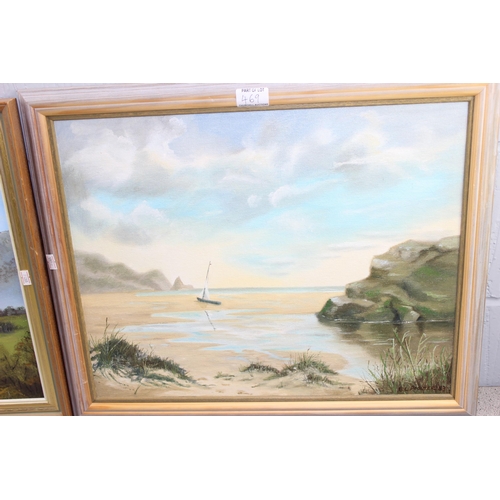 469 - B.L. Poulter (XX), 4 of oil on board artworks, all with water related scenes