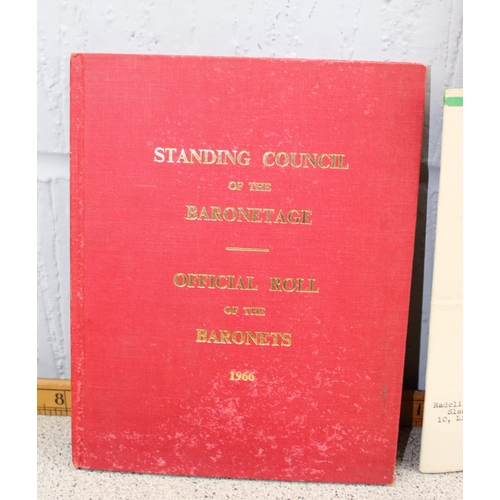 584 - Qty of interesting 19th century legal documents, and other baronetage related books