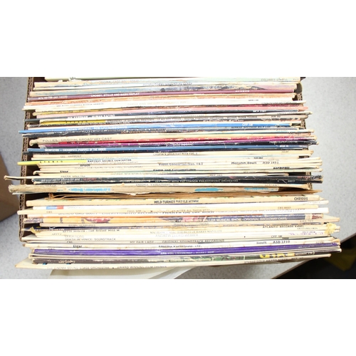 667 - Qty of assorted LP records, 2 boxes to in Elton John, Beatles, David Bowie etc etc