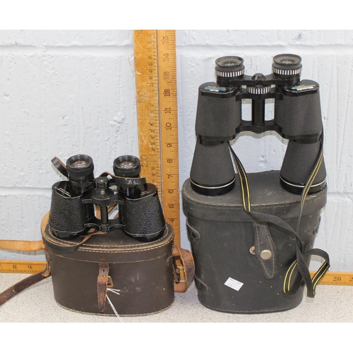 710 - 2 pairs of cased binoculars