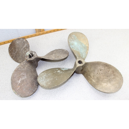 770 - 2 vintage bronze boat propellers, approx 43cm wide