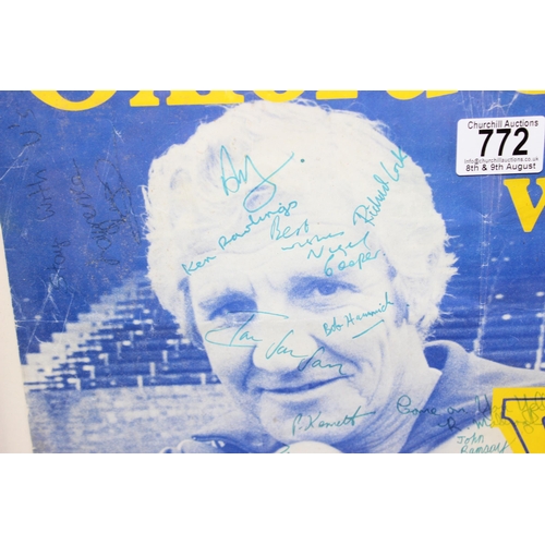 772 - Oxford United, 1981 sponsored walk poster bearing lots of signatures