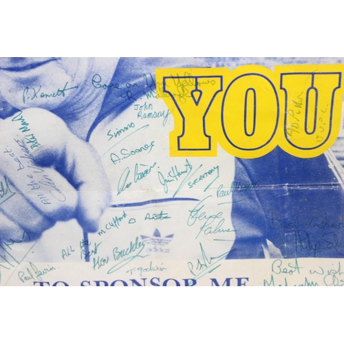 772 - Oxford United, 1981 sponsored walk poster bearing lots of signatures