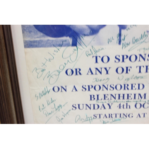 772 - Oxford United, 1981 sponsored walk poster bearing lots of signatures