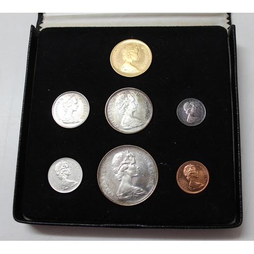 1344 - ROYAL CANADIAN MINT 1867-1967 SEVEN COIN PROOF SET INCLUDING 22ct GOLD TWENTY DOLLAR COIN (approx 18... 