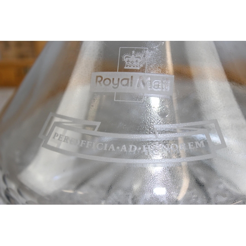 1855 - A glass ships decanter etched with Royal Mail crest