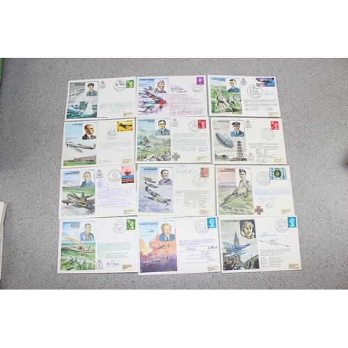 619 - Large qty of 1970's RAF related FDC stamps, all bearing signature, signed (124)