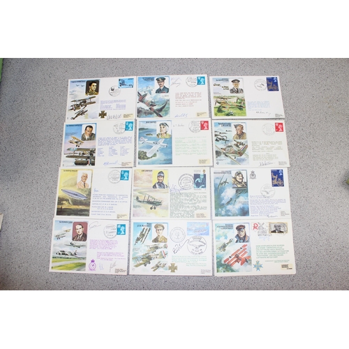 619 - Large qty of 1970's RAF related FDC stamps, all bearing signature, signed (124)