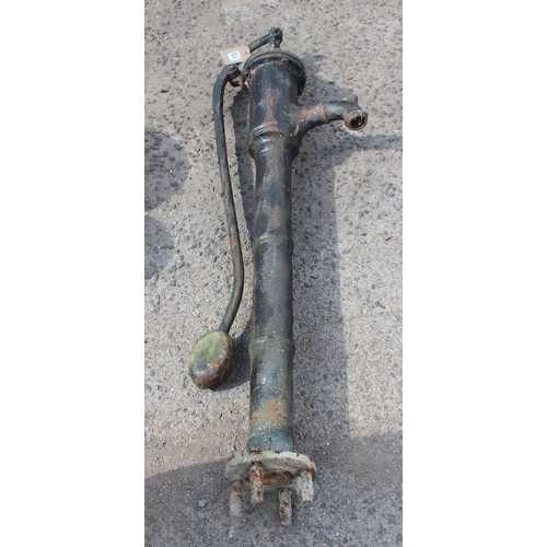 377 - An antique cast iron water pump, approx 145cm tall