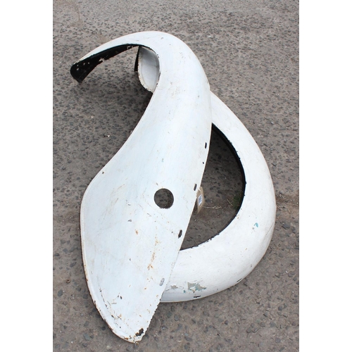 780 - Pair of vintage front and rear wings for classic car believed to be Austin Sheerline