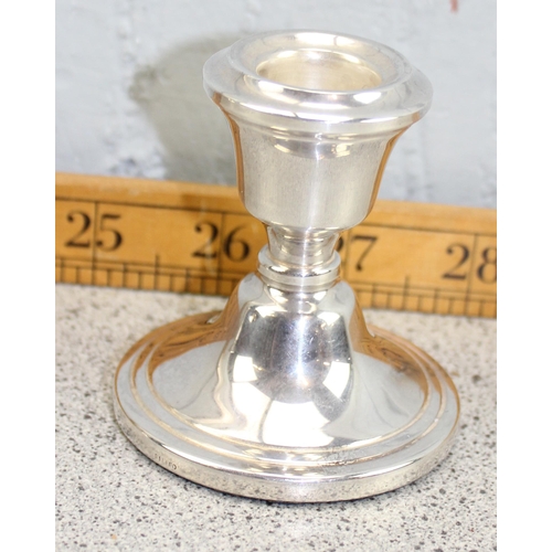 1168 - A set of 4 silver dwarf candlesticks, Birmingham 1979 by Hampton Utilities, each approx 7cm tall