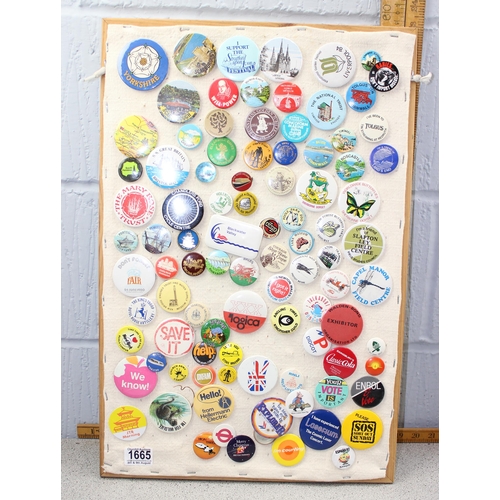 1665 - 2 framed pin badge displays