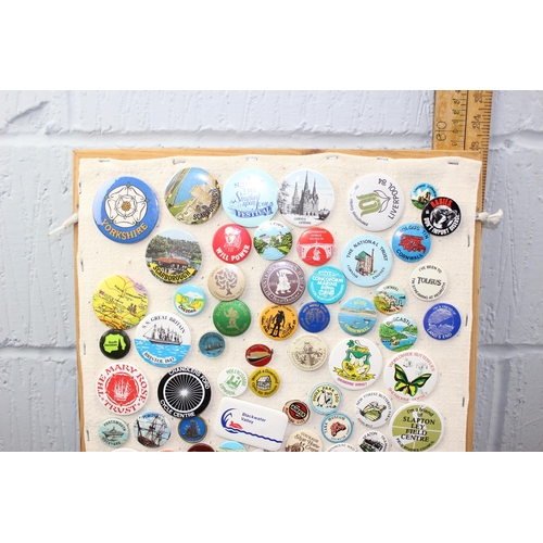 1665 - 2 framed pin badge displays