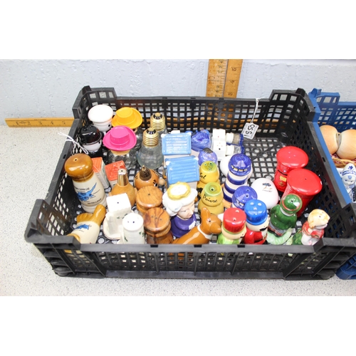 1850 - 3 crates of assorted mixed novelty cruet sets