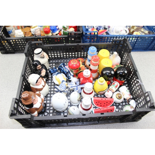 1850 - 3 crates of assorted mixed novelty cruet sets