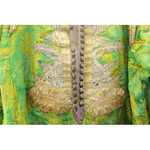 226 - An unusual vintage silk robe, possibly of Indian origin, with some age