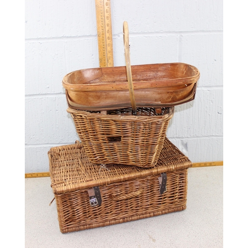 296 - 3 wicker baskets