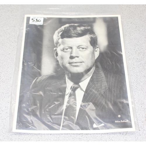 530 - Qty of assorted JFK related pictures and ephemera to inc some signed by the photographer