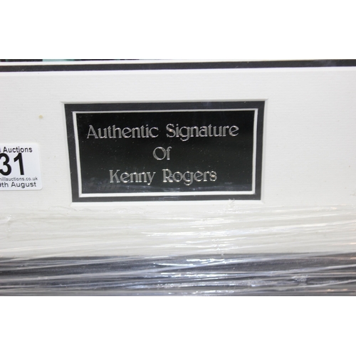 531 - Signed Kenny Rodgers picture with COA