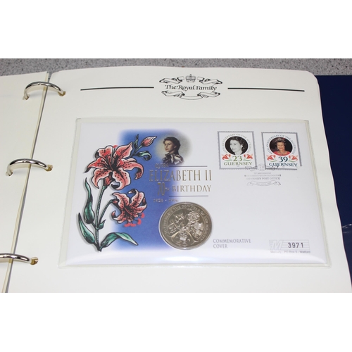 602 - 2 Albums of Royal Family coin covers to inc £5 coins