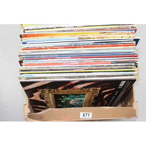 671 - Qty of assorted vinyl LP records, 12