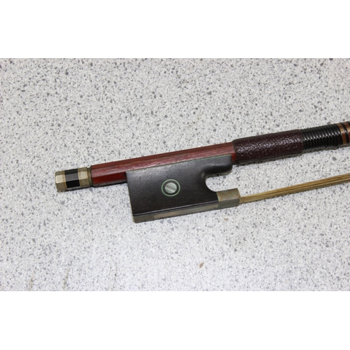 676 - Vintage violin bow stamped A.R. Reichel, approx 74cm long