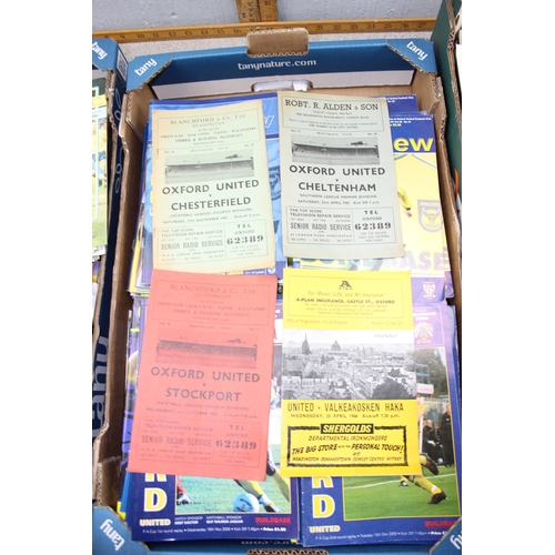 777 - 6 boxes of assorted Oxford United football programmes, 1960's onwards, many hundreds