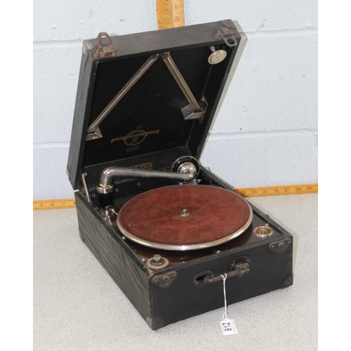 812 - Wilson Peck vintage portable gramophone