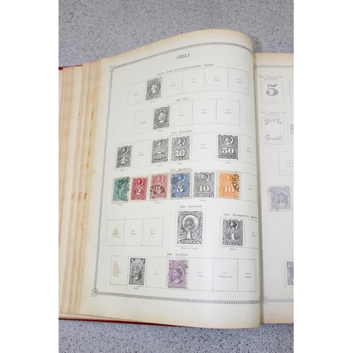 605 - Stamps, A sparse collection in Old Ideal Stamp Album