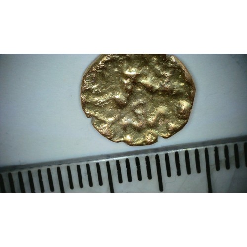 1338 - Celtic Quarter Stater coin, approx 1.19g gross, approx 1.1cm diameter