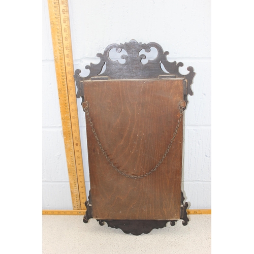 499A - Georgian mahogany framed fretwork mirror