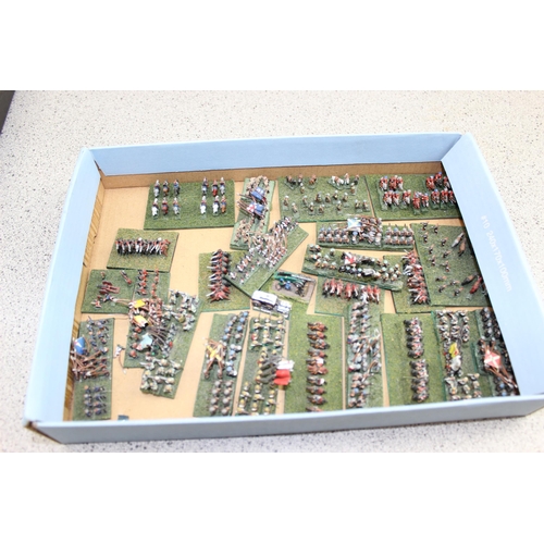 A large qty of painted cast metal miniature soldiers