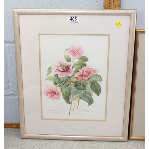 405 - Qty of assorted artworks, all originals, mainly floral subjects