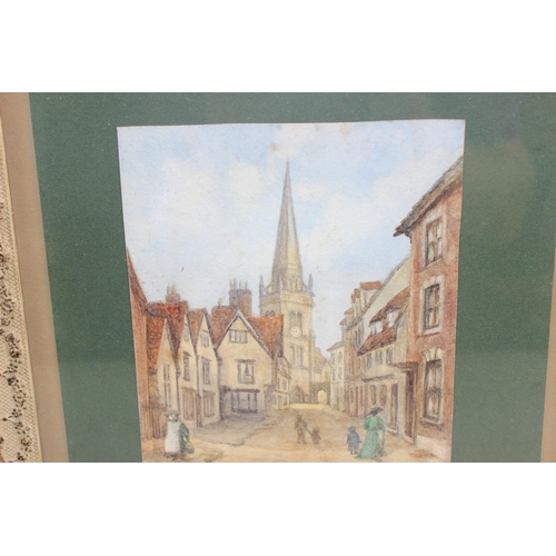 408 - A vintage gilt framed watercolour of Abingdon, unsigned