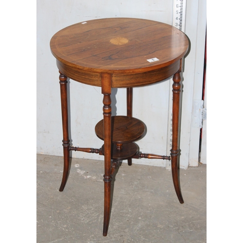 5 - A 19th century rosewood side table with Sheraton style inlay